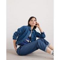 Denim Relaxed Collared Jacket
