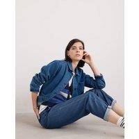 Denim Relaxed Collared Jacket