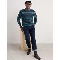 Lambswool Rich Crew Neck Ribbed Jumper