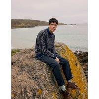 Pure Cotton Striped Textured Jumper
