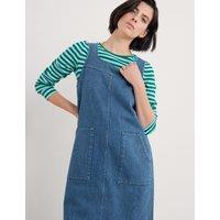 Denim Square Neck Shift Dress