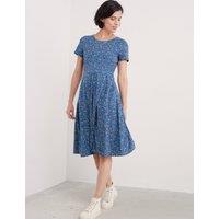 Cotton Rich Floral Midi Waisted Dress