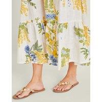 Floral Flat Flipflop Sandals