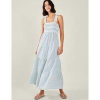 Pure Cotton Striped Maxi Beach Dress