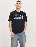 Pure Cotton Crew Neck Logo Graphic T-Shirt