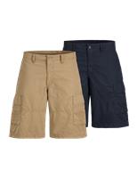 JACK & JONES 2 Pack Pure Cotton Cargo Shorts Black