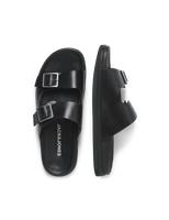 JACK & JONES Leather Sandals Black