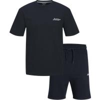 JACK & JONES Pure Cotton T- Shirt and Shorts Set Navy