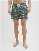 JACK & JONES Shell Print Swim Shorts Green Mix