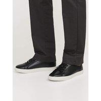 JACK & JONES Leather Lace Up Trainers Black