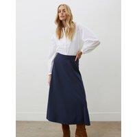 Jersey Midi A-Line Skirt