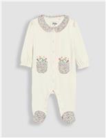 Pure Cotton Floral Sleepsuit (0-12 Mths)