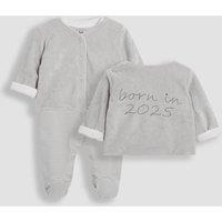2pc Born in 2025 Sleepsuit & Jacket Set (0-9 Mths)