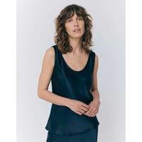 Satin Scoop Neck Sleeveless Vest Top