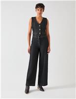 Denim Wide Leg Ankle Grazer Trousers