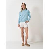 Cotton Rich Funnel Neck Half Zip Sweatshirt