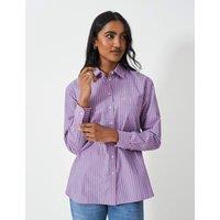 Pure Cotton Striped Collared Relaxed Shirt