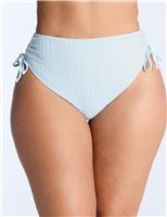 Amalfi Textured High Waisted Bikini Bottoms