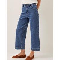 High Waisted Straight Leg Cropped Jeans