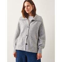 Textured Collared Cardigan