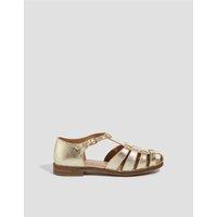 Leather Metallic Fisherman Sandals