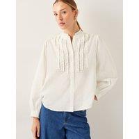Pure Cotton Frill Detail Blouse