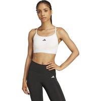 Adidas AeroReact Training 3 Stripes Sports Bra White