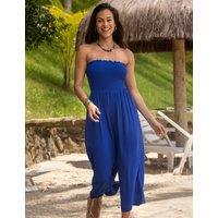 Pour Moi Cropped Wide Leg Jumpsuit Bright Blue