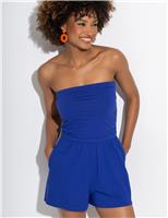 Jersey Bandeau Beach Playsuit