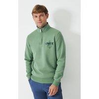Cotton Rich Printed Half Zip Sweatshirt