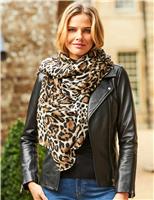 Animal Print Oversized Scarf