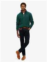 Superdry & Co Slim Fit Cotton Rich Half-Zip Sweatshirt Green