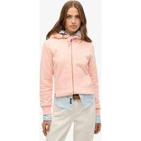 Cotton Rich Zip Up Embroidered Logo Hoodie