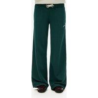 Pure Cotton Embroidered Logo Wide Leg Joggers
