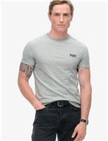 Superdry & Co Slim Fit Pure Cotton Crew Neck T-Shirt Grey