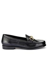 Leather Slip On Flatform Loafers