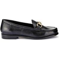 Leather Slip On Flatform Loafers