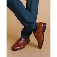 Jones Bootmaker Wide Fit Leather Brogues Tan