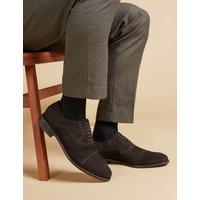 Jones Bootmaker Suede Oxford Shoes Brown