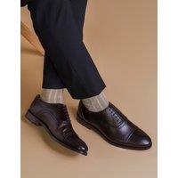 Jones Bootmaker Wide Fit Leather Oxford Shoes Dark Brown