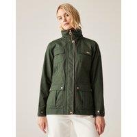 Alixa Hooded Funnel Neck Utility Jacket