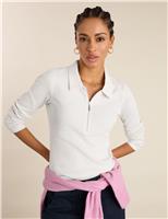 Pure Cotton Half-Zip Top