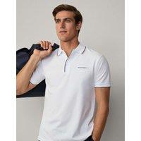 Hackett Cotton Rich Tipped Polo Shirt White
