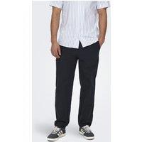 Loose Fit Lightweight Trousers with Linen