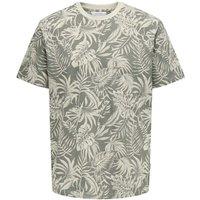 Pure Cotton Leaf Print T-Shirt