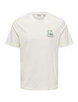 ONLY & SONS Pure Cotton Print T-Shirt White