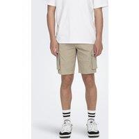 ONLY & SONS Regular Fit Cargo Shorts Beige