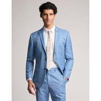 Ted Baker Men's Slim Fit Wool Rich Sharkskin Suit Jacket - 42SHT - Air Force Blue, Air Force Blue