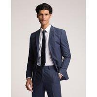 Slim Fit Linen Blend Suit Jacket