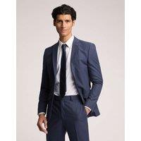 Ted Baker Slim Fit Linen Blend Suit Jacket Navy